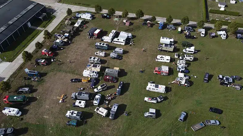 drone view overlanderstreffen